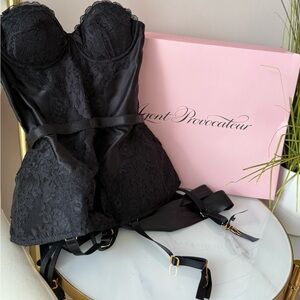 Agent Provocateur Andee Waspie Black Corset, Size 2 - Small, New